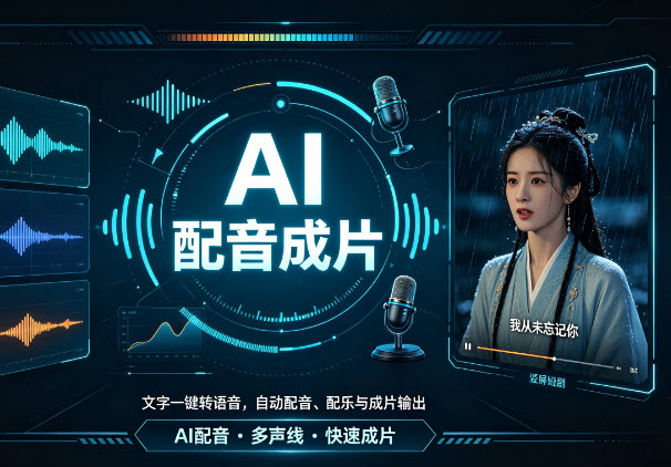 AI 一键成片与配音